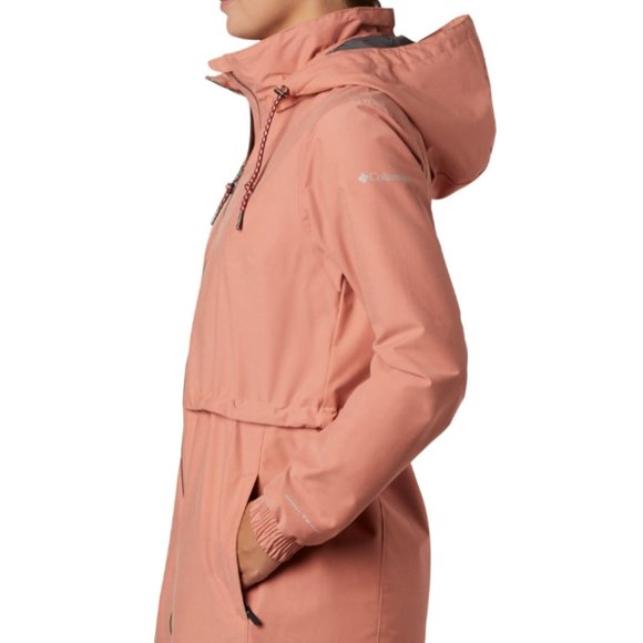 Columbia Womens Long Jacket Cedar Blush Authentic Waterproof Classic Fit - Picture 7 of 8